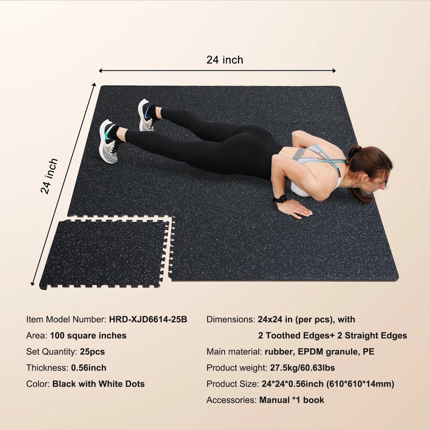 SucceBuy Interlocking Floor Mats EVA Foam For Gym And Home