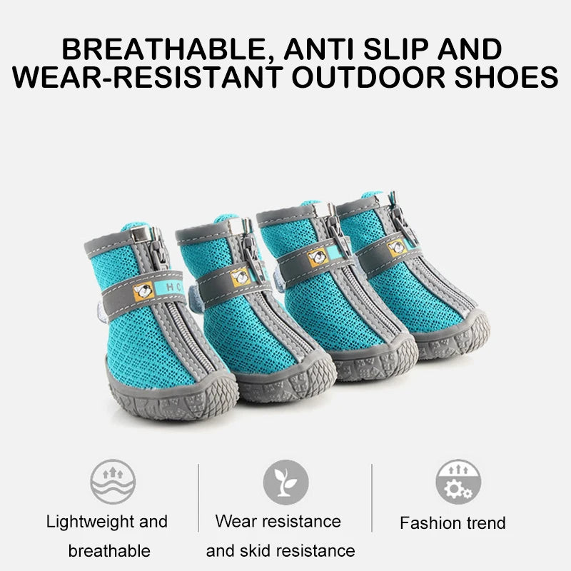 Hobbaggo Dog Shoes Non Slip Breathable Plush Paw Boots