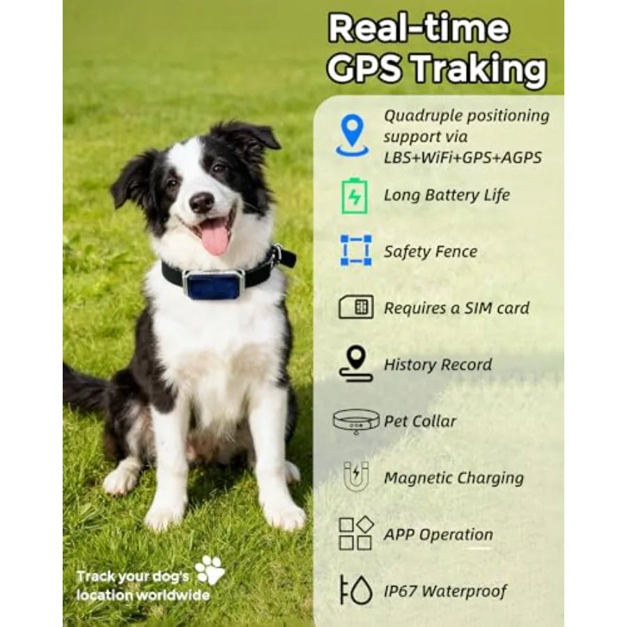 Smart GPS Dog Tracker With Virtual Fence Live Tracking And 10 Day Battery Life