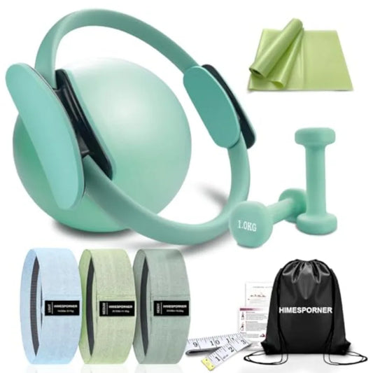 YAO HUI HUANG Pilates Kit With Resistance Bands Dumbbells