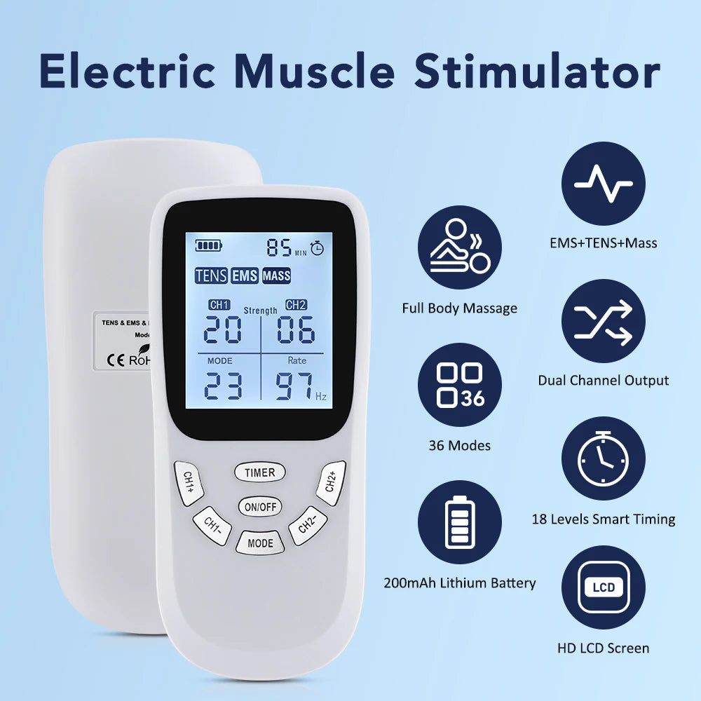 Electric Muscle Stimulator EMS TENS Device For Neck Massage