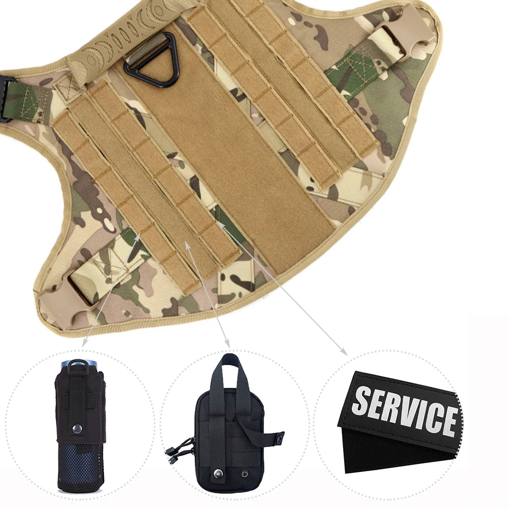 Tactical Dog Harness And Leash Set For Large Outdoor Dogs