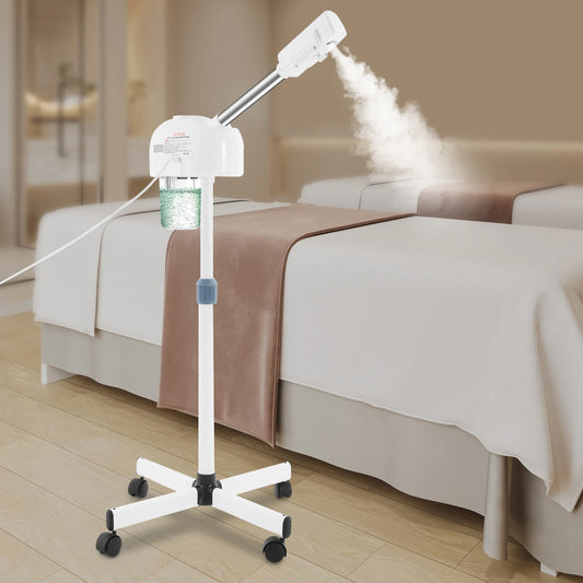 Ozone Facial Steamer On Wheels With Adjustable Height Rotatable Nozzle
