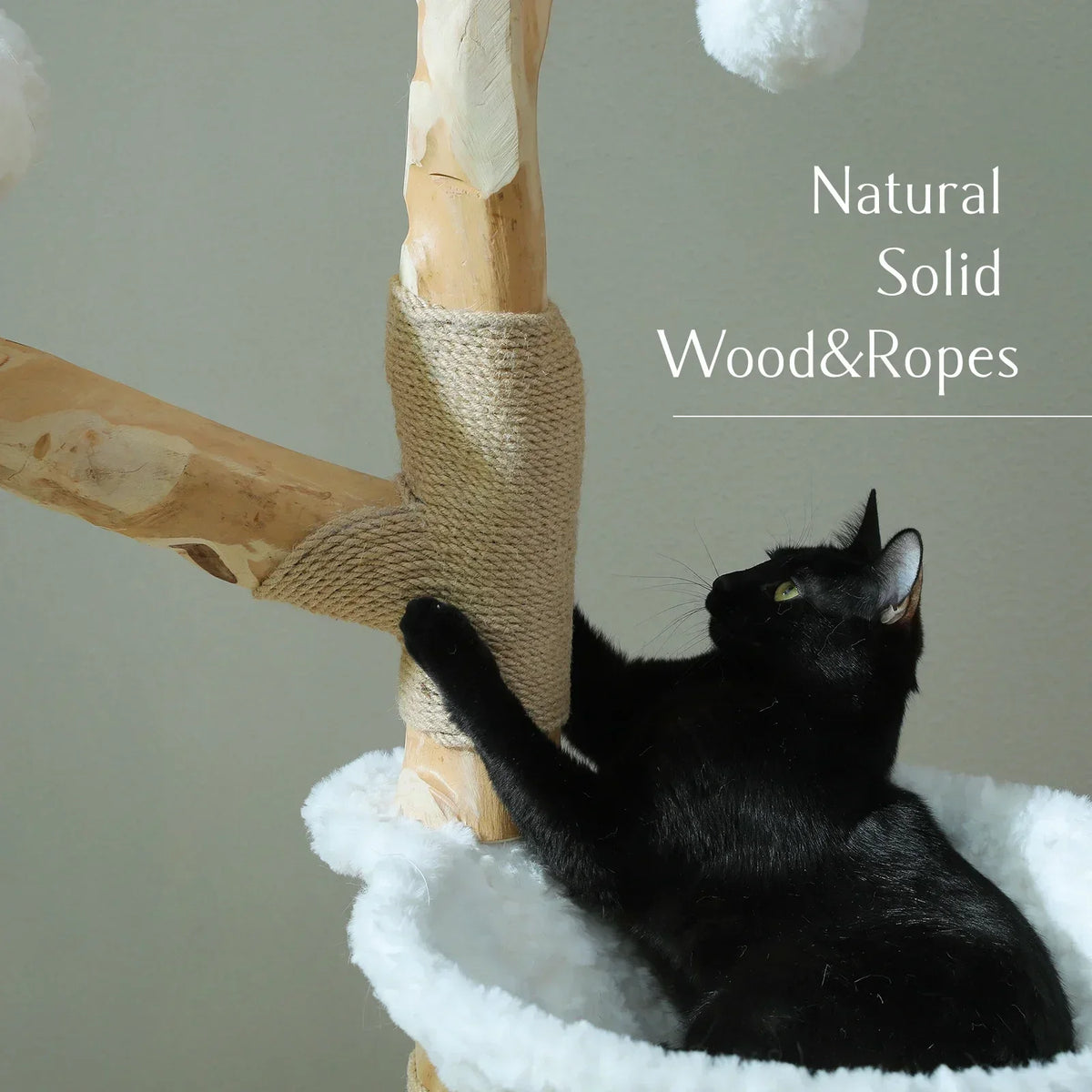 Multi-Level Cat Tree With Sisal Scratching Post And Basket Bed