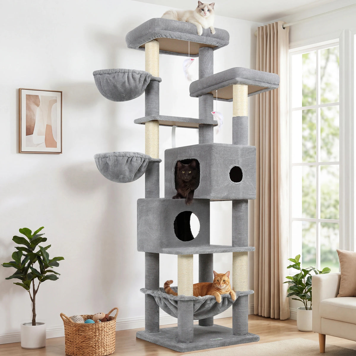 Globlazer Multi-Level Cat Tree With Hammocks And Condos