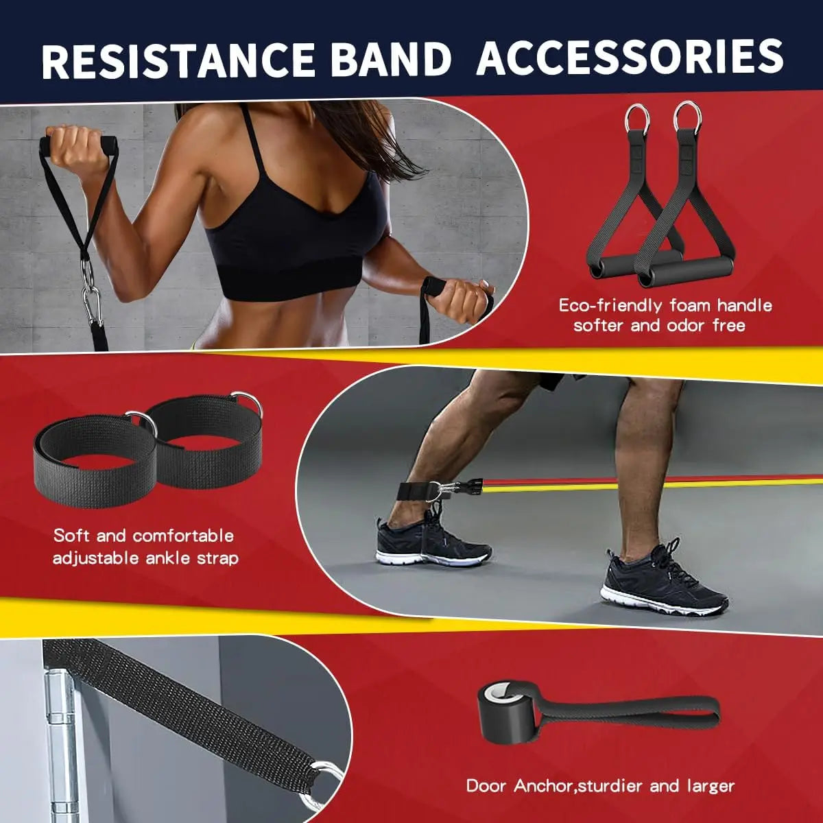 WHATAFIT Resistance Bands With Handles For Strength Training