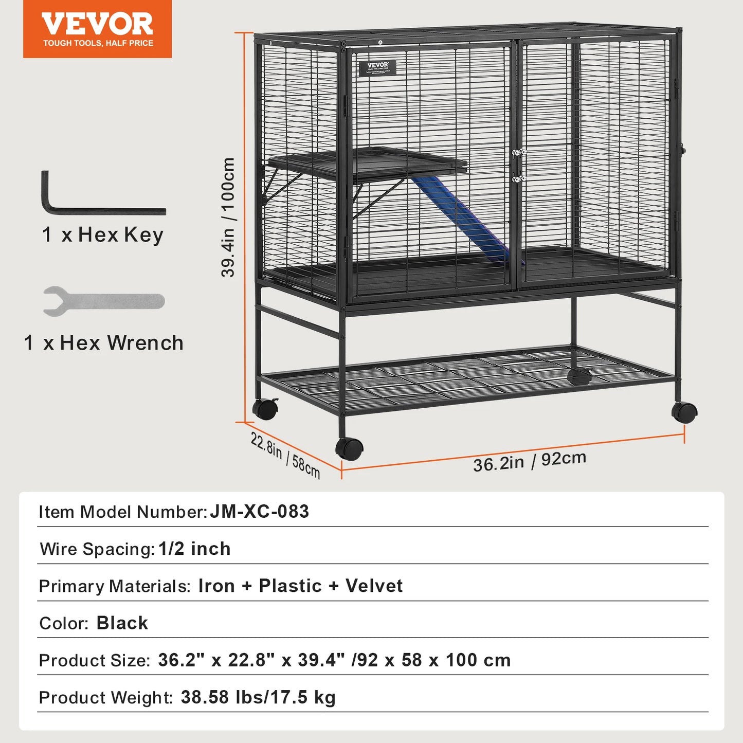 SucceBuy Rolling Metal Ferret Cage Four Tier Critter Nation Small Animal Cage