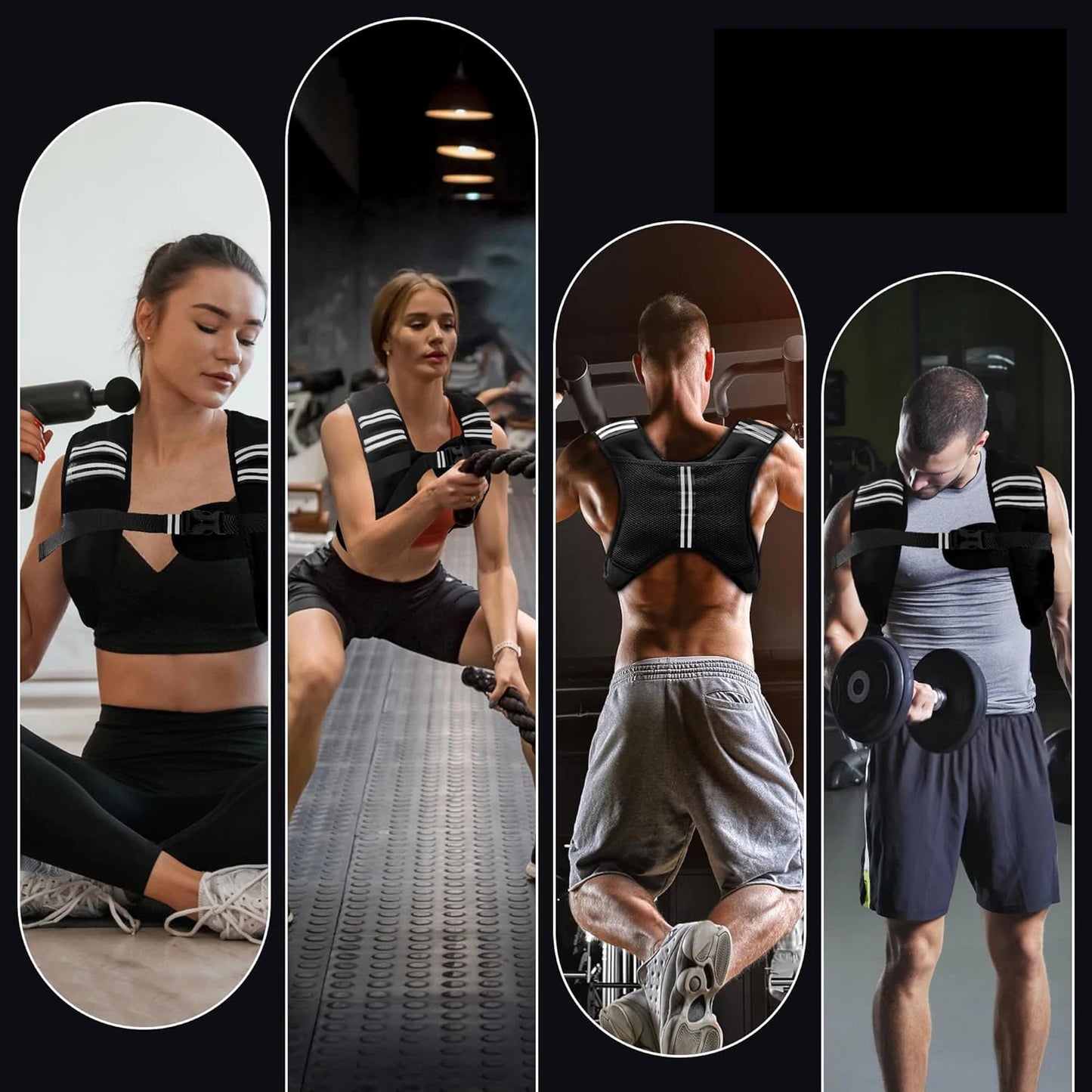 Reflective Weighted Vest With Iron Pellets For Training And Running