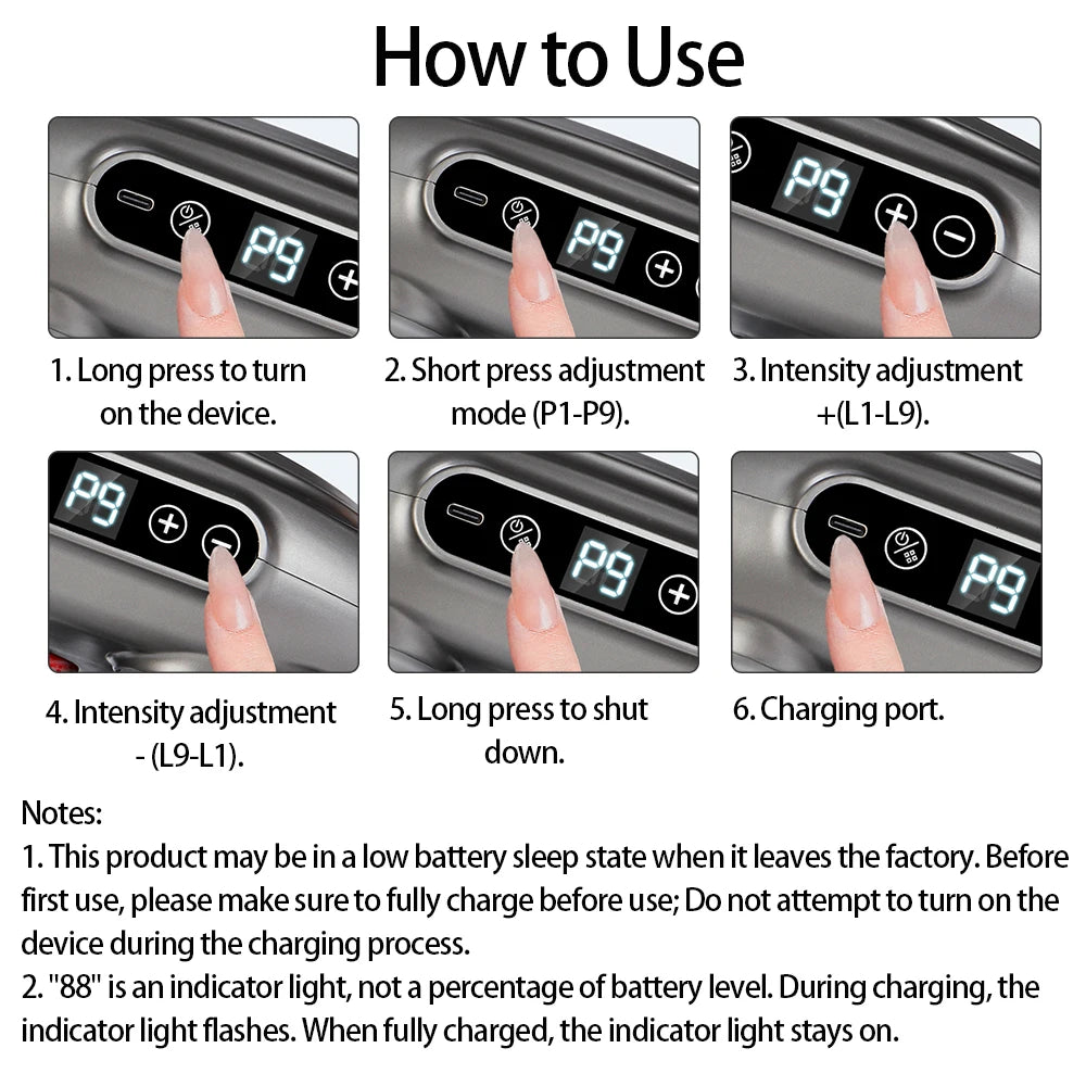 Foreverlily Fascia Massage Gun For Deep Tissue Body Relief