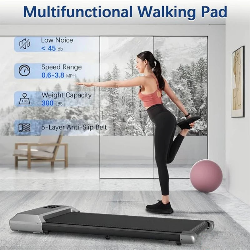 Superun 2.5HP Treadmill 300lbs Capacity 2in1 Walking Running