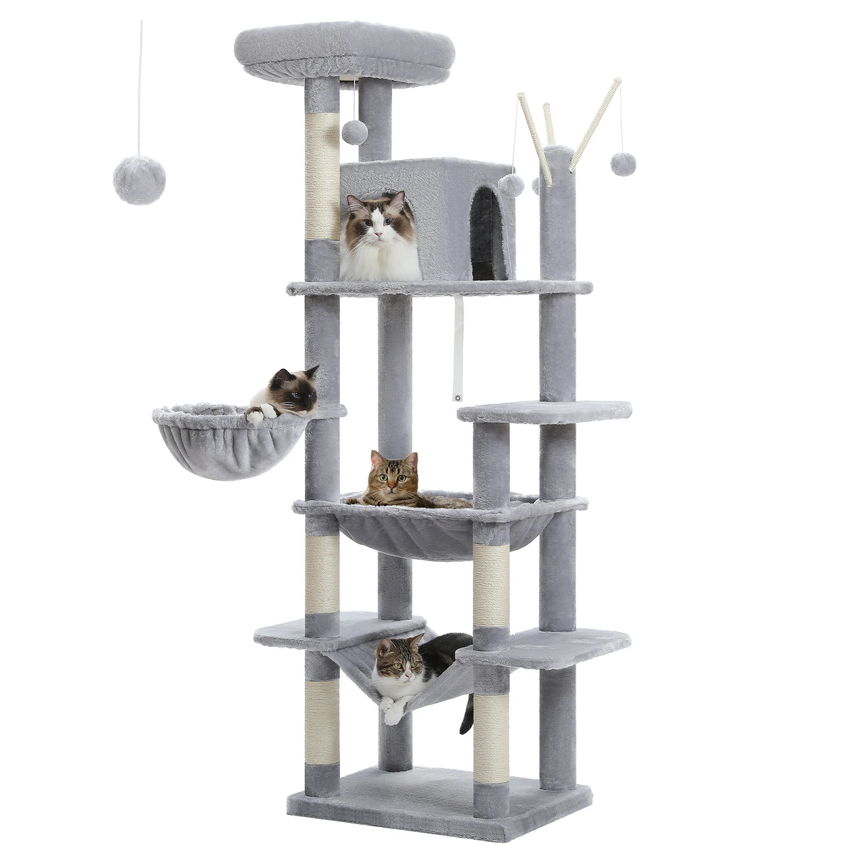 PAWZ Road Multi-Level Cat Tower With Scratching Posts And Perches