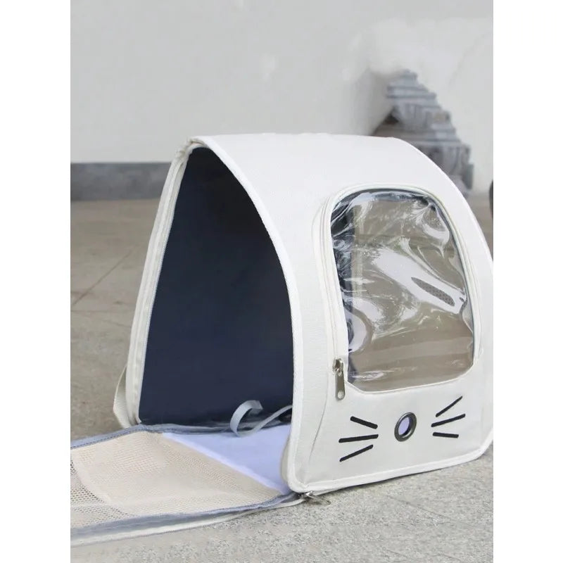 Transparent Breathable Oxford Cloth Pet Backpack Carrier