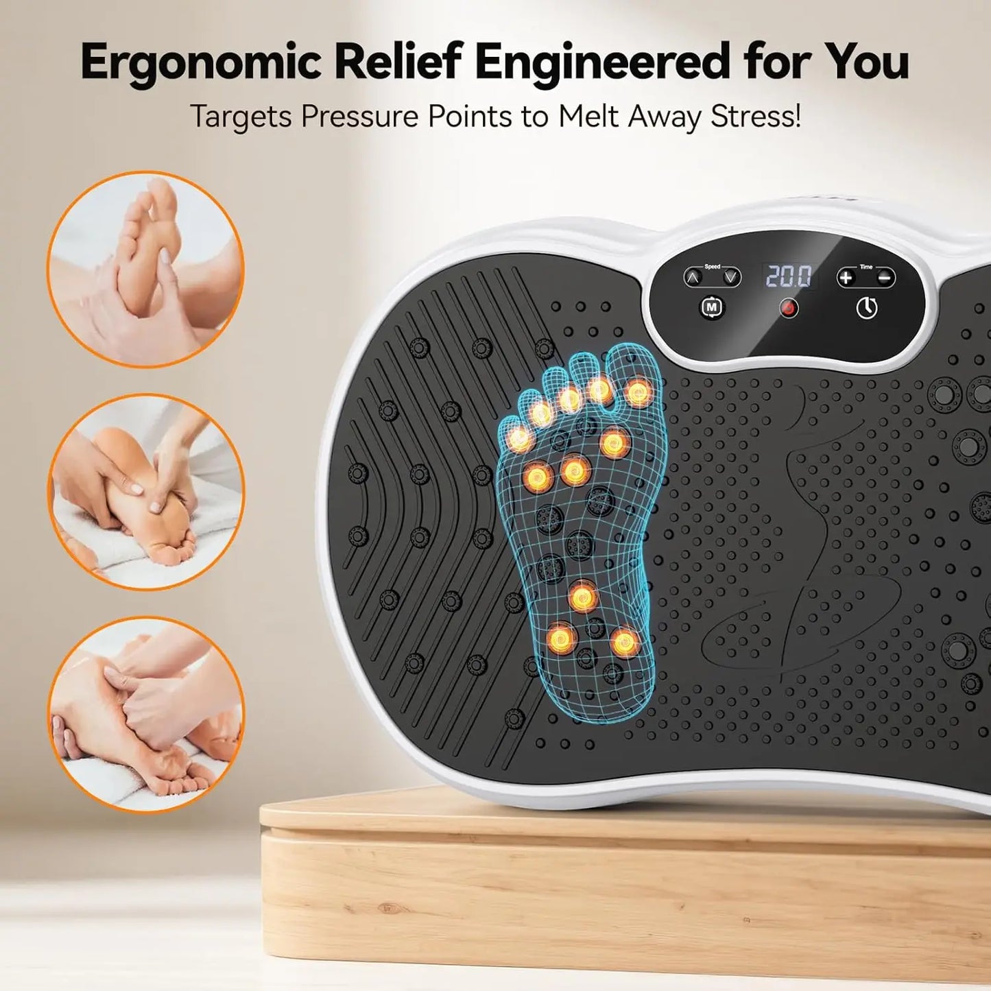 HTM Whole Body Vibration Plate Fitness Massage Calorie Counter