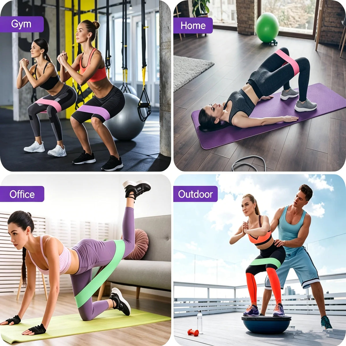 Resistance Loop Bands For Home Gym Yoga And Glute Training