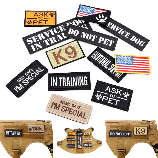 Petravel 12 Piece Personalized Tactical Patch Bundle For Dog Vest