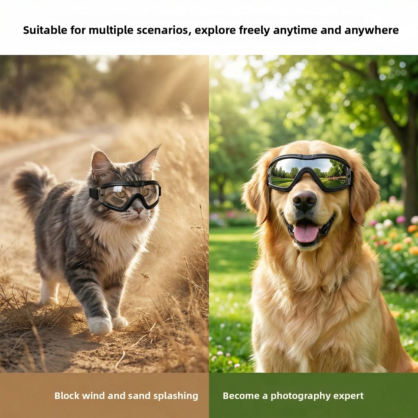 Pet Goggles For Cats And Dogs Sunglasses And Carrier