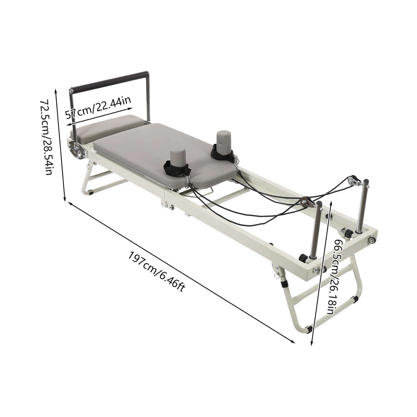 Foldable Pilates Reformer Machine With Multifunctional Fitness Equipment 120kg