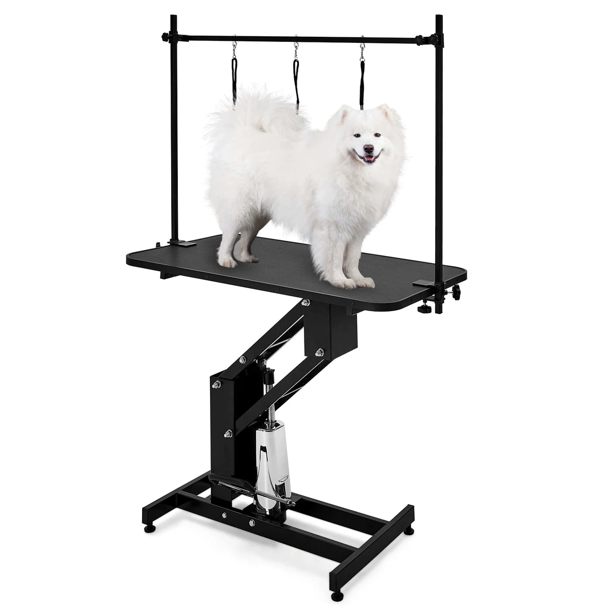 Hydraulic Dog Grooming Table With Adjustable Height And Overhead Arm