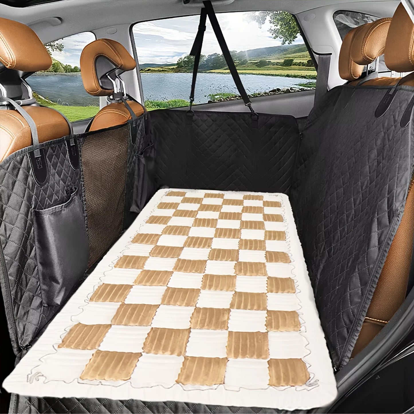 PETRAVEL Dog Bed Warm Mat Car Seat Cover Anti-Slip Cushion