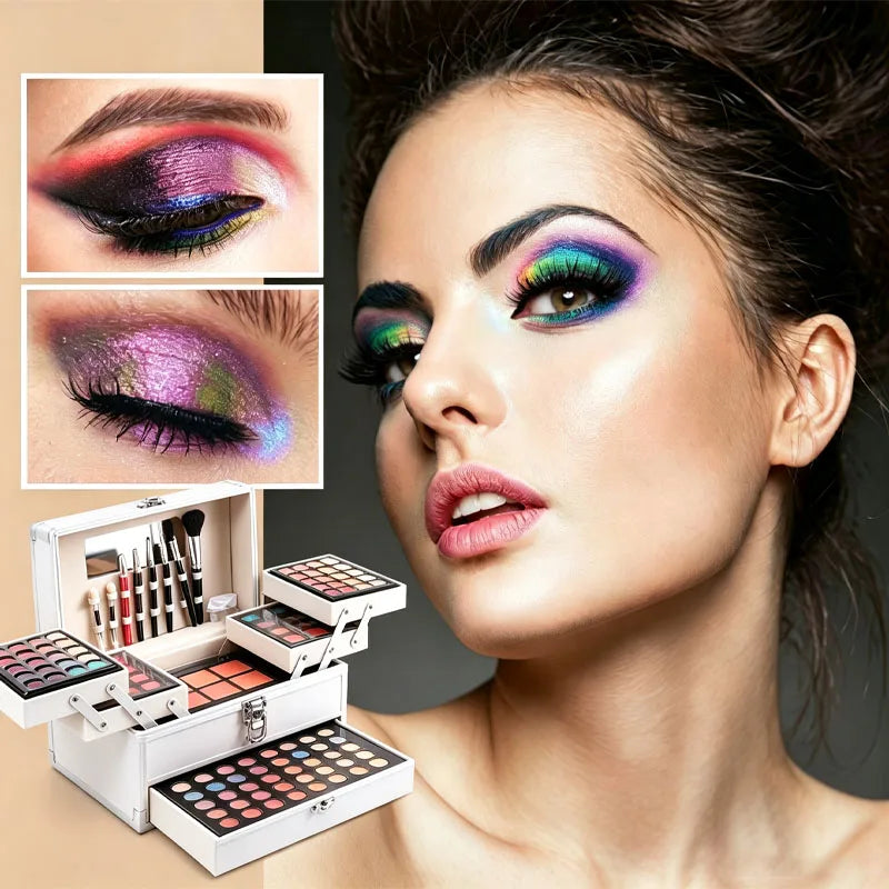Multi Function Makeup Set With Mirror Lipstick Eyeshadow And Blush