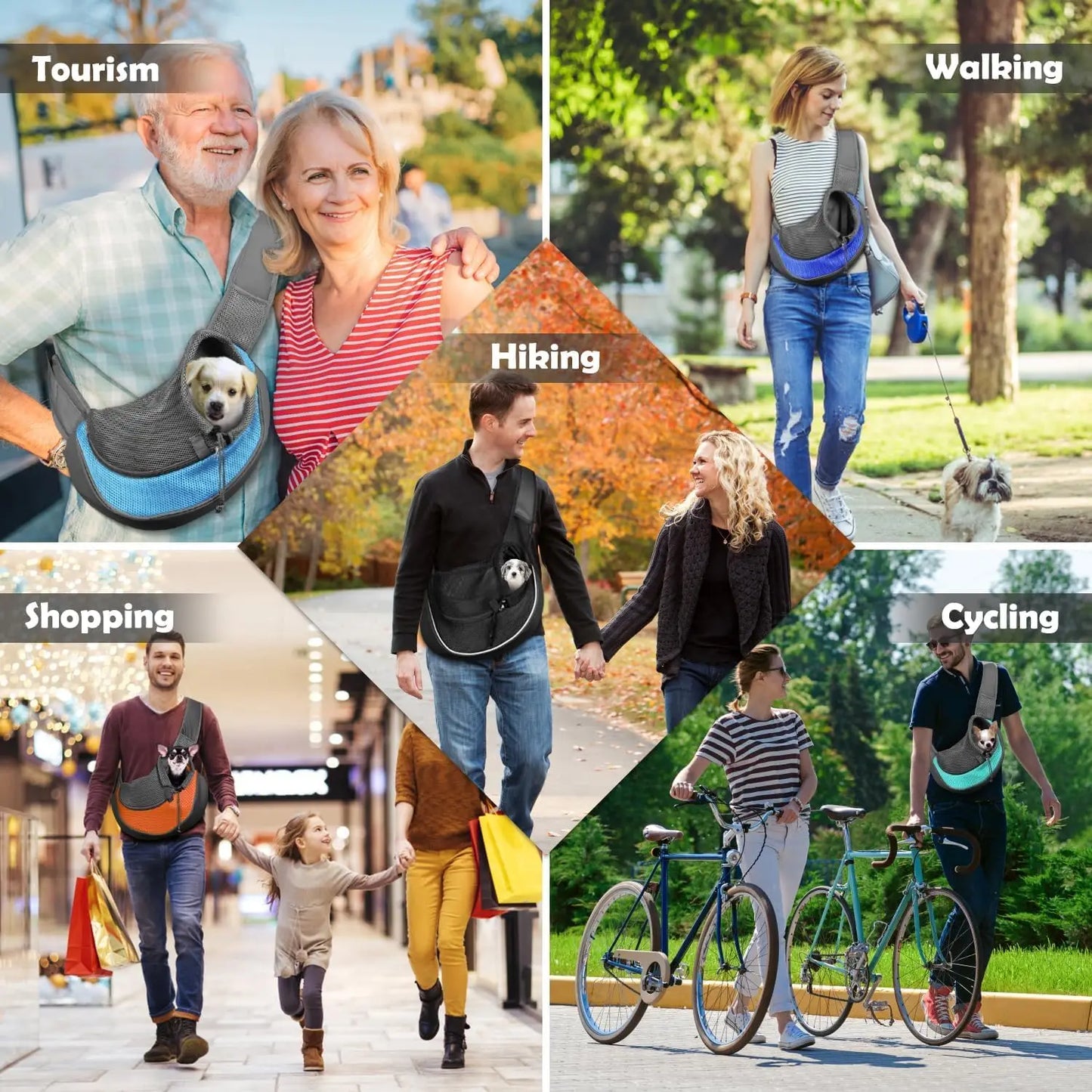 Pet Sling Carrier For Small Dogs And Cats With Breathable Mesh And Safe Hook
