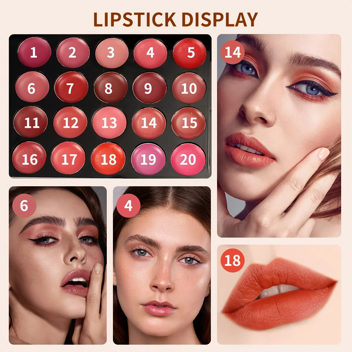 All-round Complete Cosmetic Gift Box Contains Lipstick and Eyeshadow Palette, Long-lasting Smudge-resistant Makeup Formula, Exquisite Packaging, Ideal Present for Christmas and All Festive Occasions