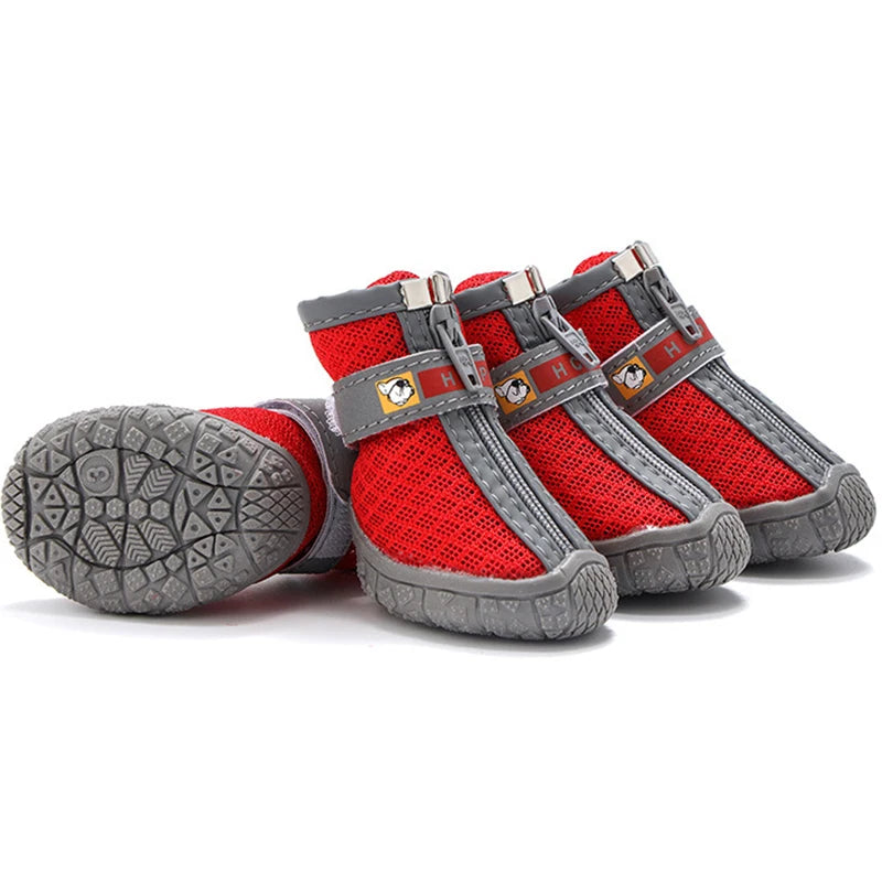 Hobbaggo Dog Shoes Non Slip Breathable Plush Paw Boots