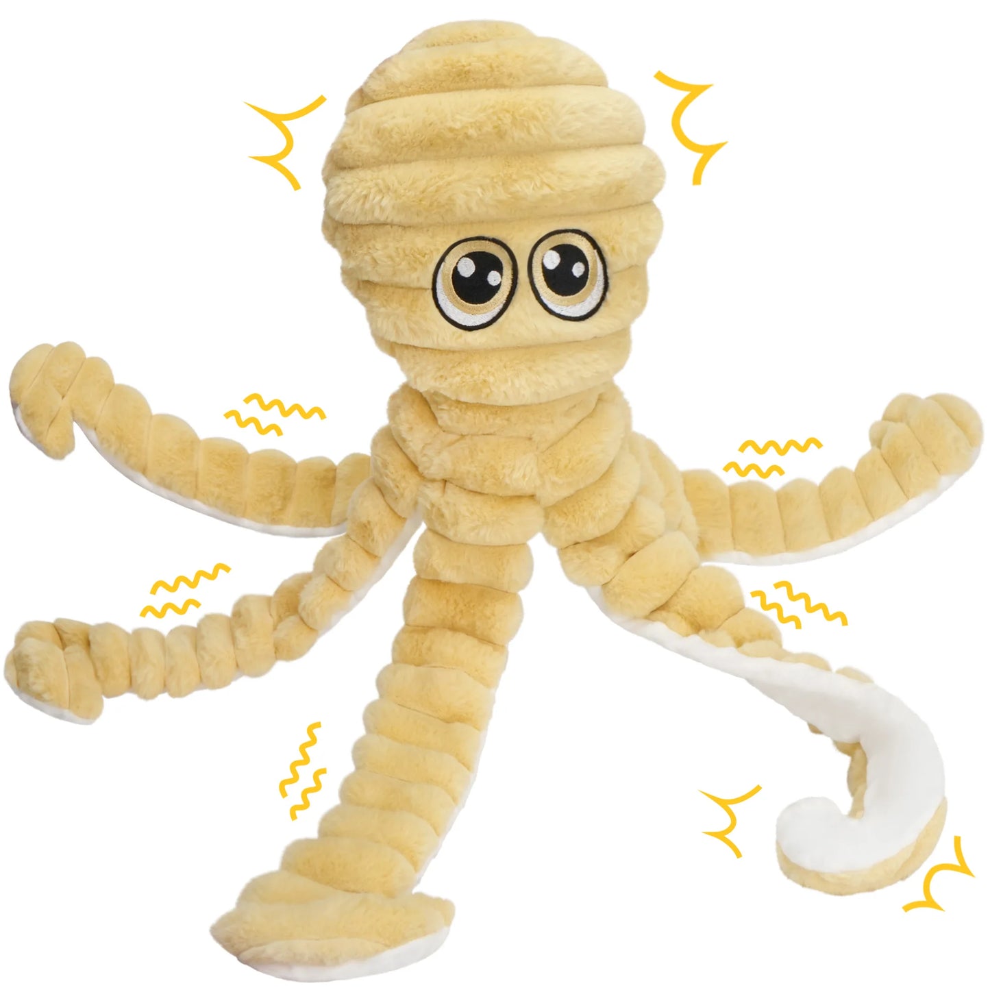 Octopus Design Squeaky Plush Dog Toy For Interactive Chewing