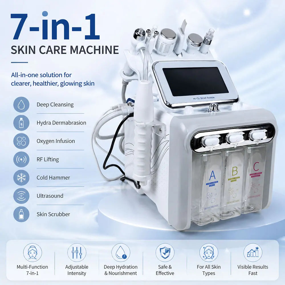 Amilibeauty 7 In 1 Hydro Facial Machine With High Frequency