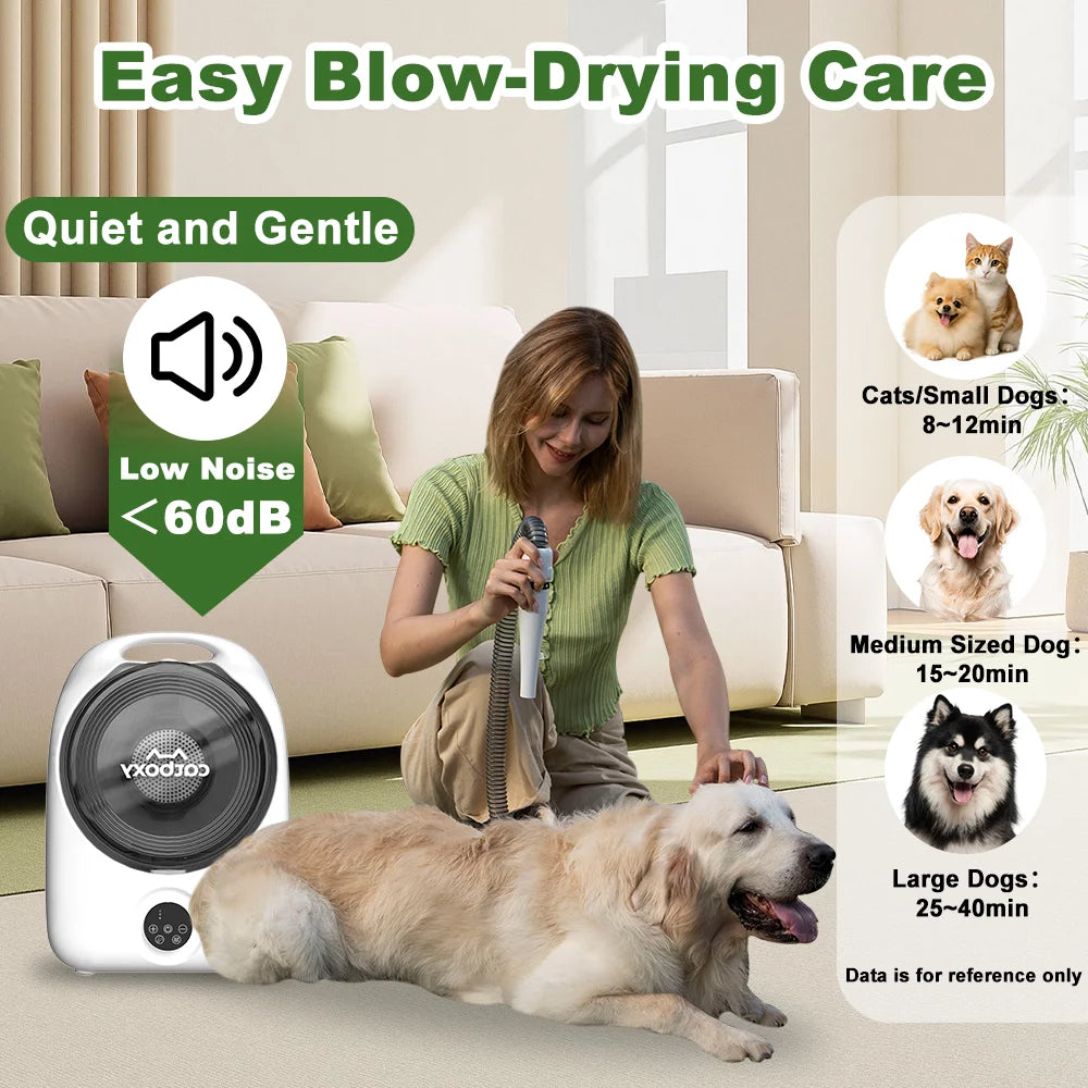 Professional Pet Grooming Vacuum Kit With Blow Suction Cleaner