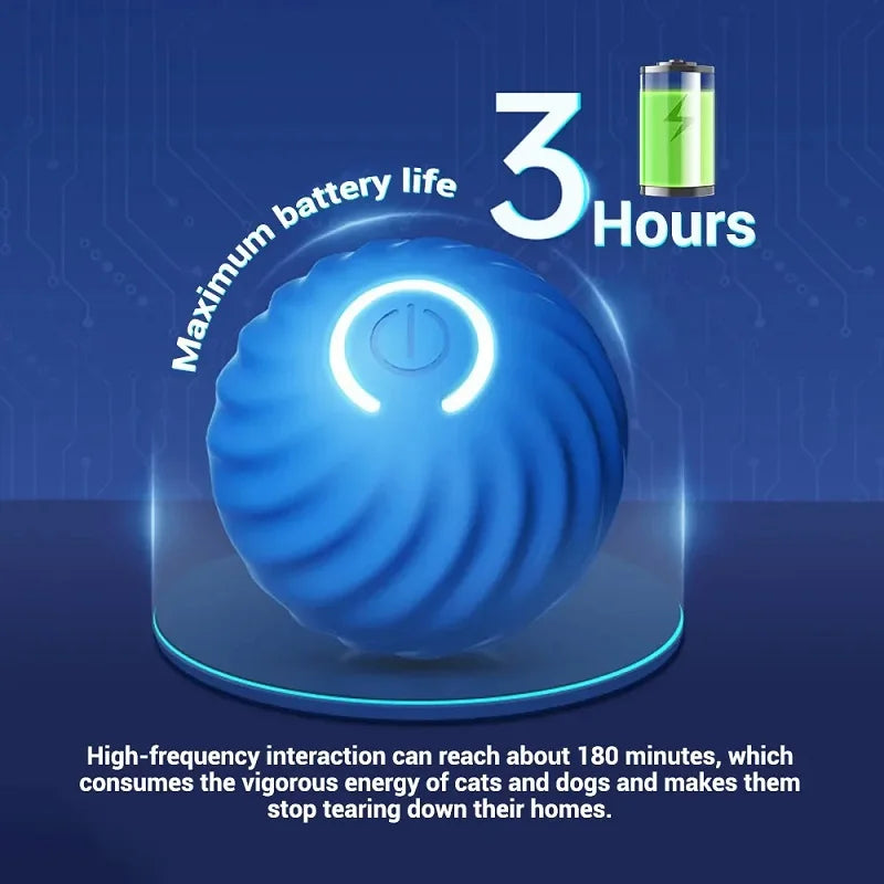 Automatic Moving Bouncing Ball USB Interactive Puppy Dog Toy