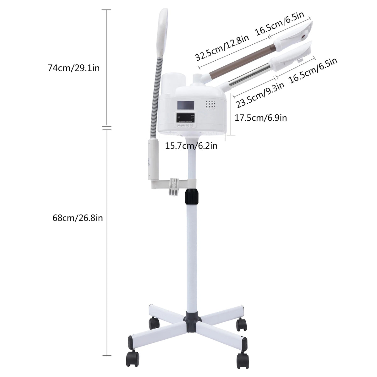 Bymaocar Facial Steamer With Hot Cold Nozzle And LED Lamp