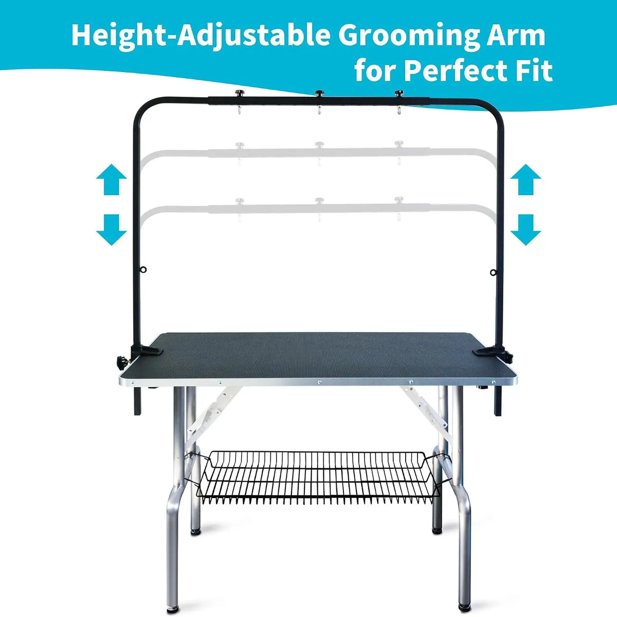Professional Dog Grooming Table With Adjustable Arm And Dual Loops