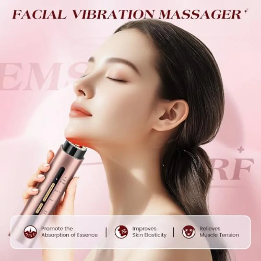 Microcurrent Facial Device Three Modes Red Light Therapy Face Neck