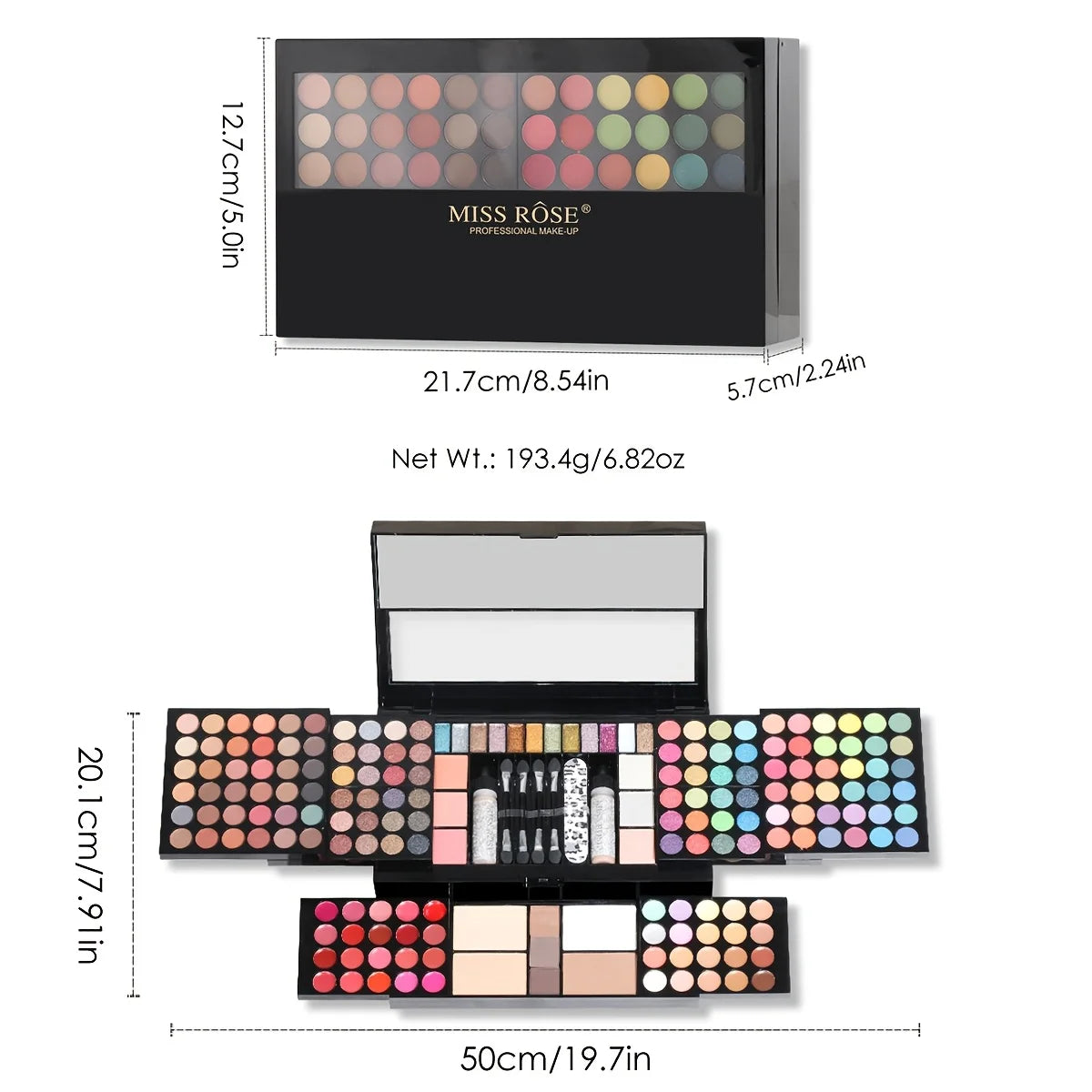 All-round Complete Cosmetic Gift Box Contains Lipstick and Eyeshadow Palette, Long-lasting Smudge-resistant Makeup Formula, Exquisite Packaging, Ideal Present for Christmas and All Festive Occasions