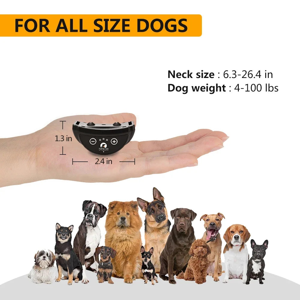Anti Bark Dog Training Collar With Vibration Rechargeable No Shock