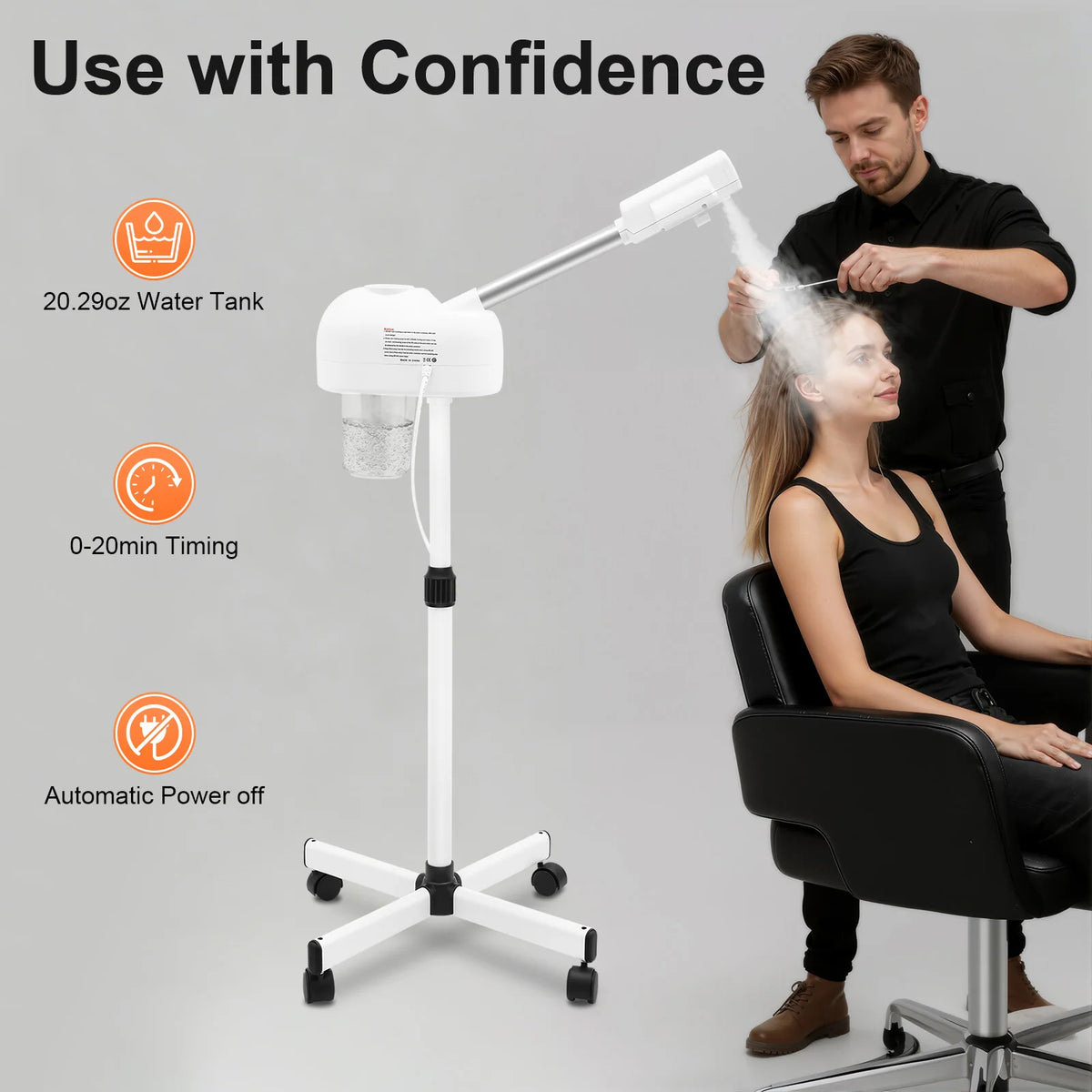 Bymaocar Adjustable Facial Steamer Ozone Steam Machine For Spa Skincare