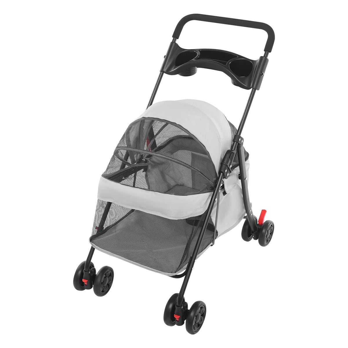 Bymaocar Foldable Pet Stroller Travel Cart For Dogs And Cats