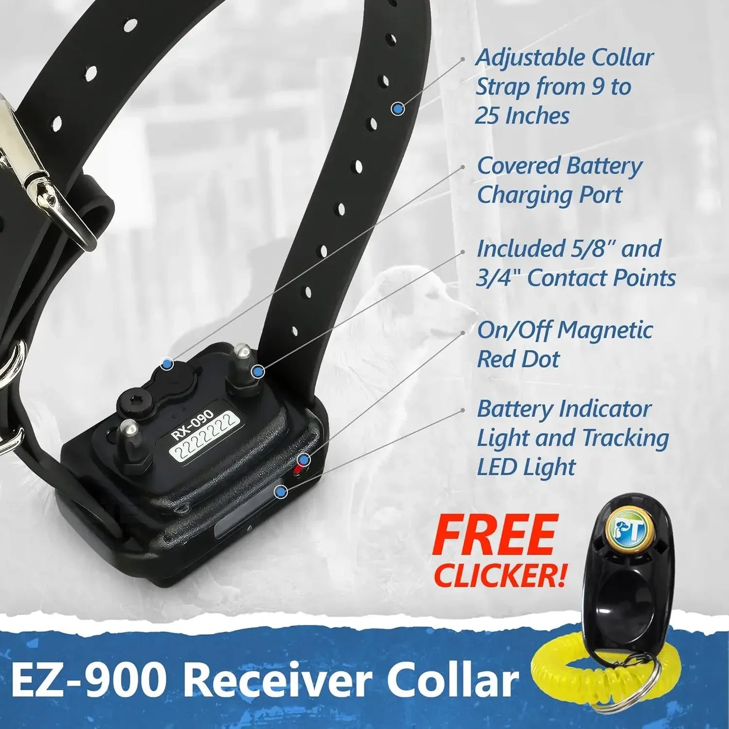 EZ-900 E Collar For Dog Training With Remote And Vibration