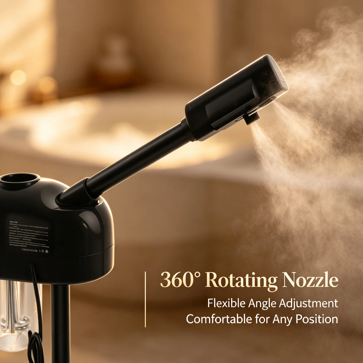 Bymaocar Professional Facial Steamer With Adjustable Height And Rotating Nozzle