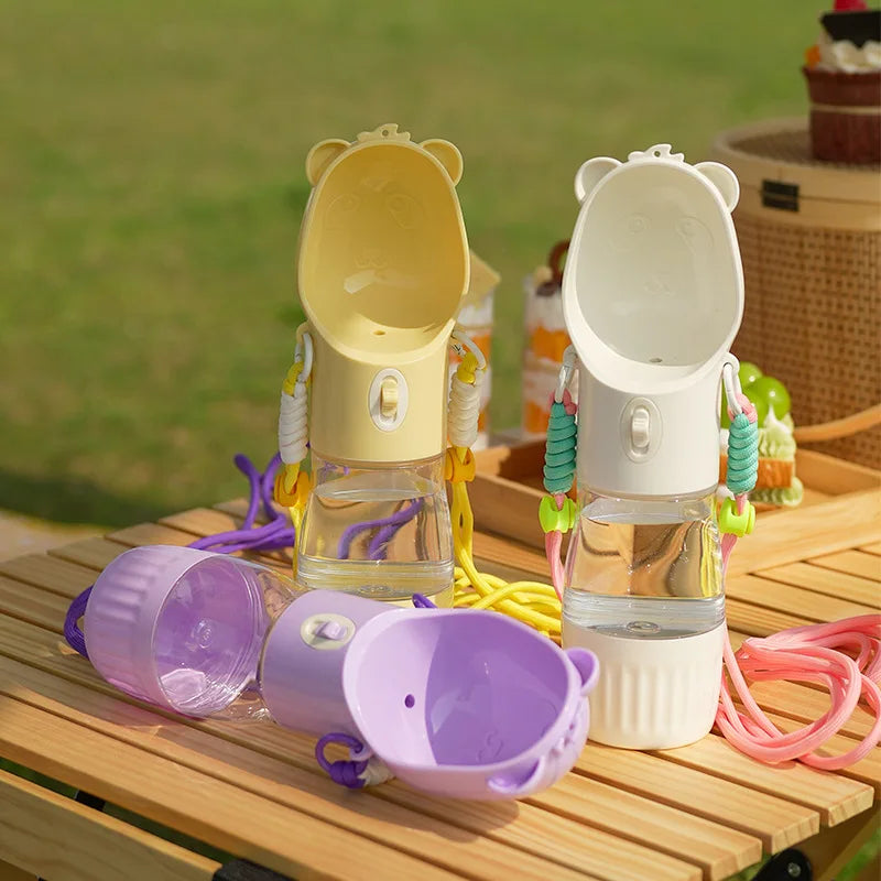 Leakproof Portable Dog Water Bottle With Bowl Travel