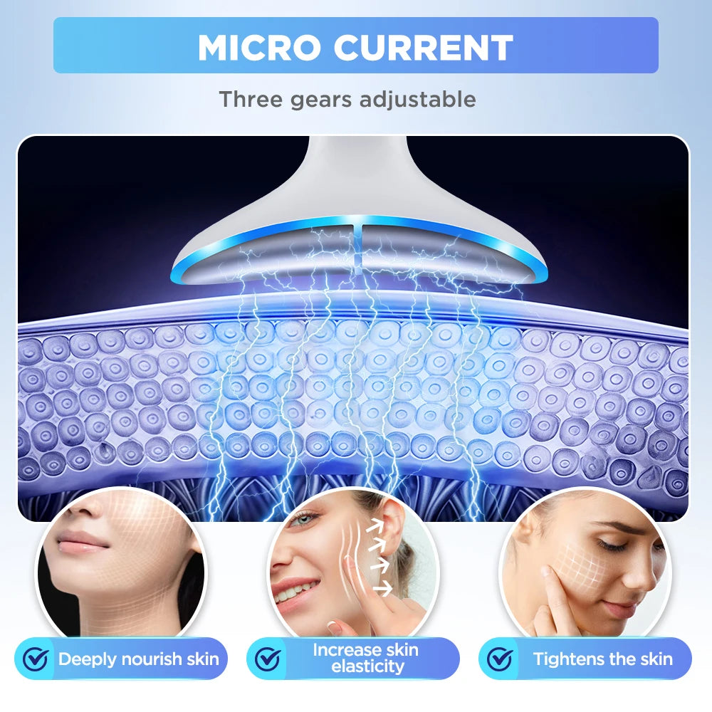 Agdoad LED Light Microcurrent Face Neck Lift Beauty Device