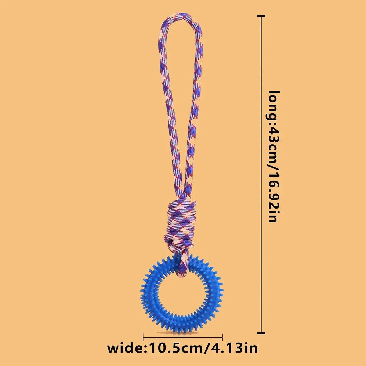Durable Nylon Rope Dog Chew Toys Colorful Woven Knot Rubber