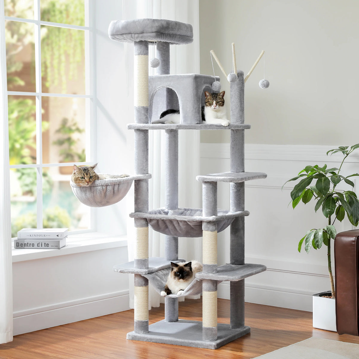 PAWZ Road Multi-Level Cat Tower With Scratching Posts And Perches