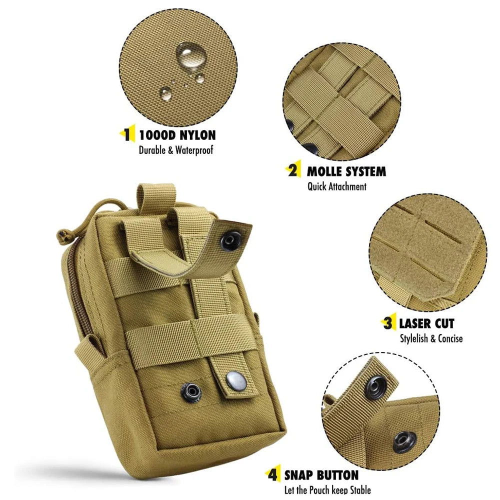 PETRAVEL Dog Tactical Bags Set MOLLE Pouches Harness