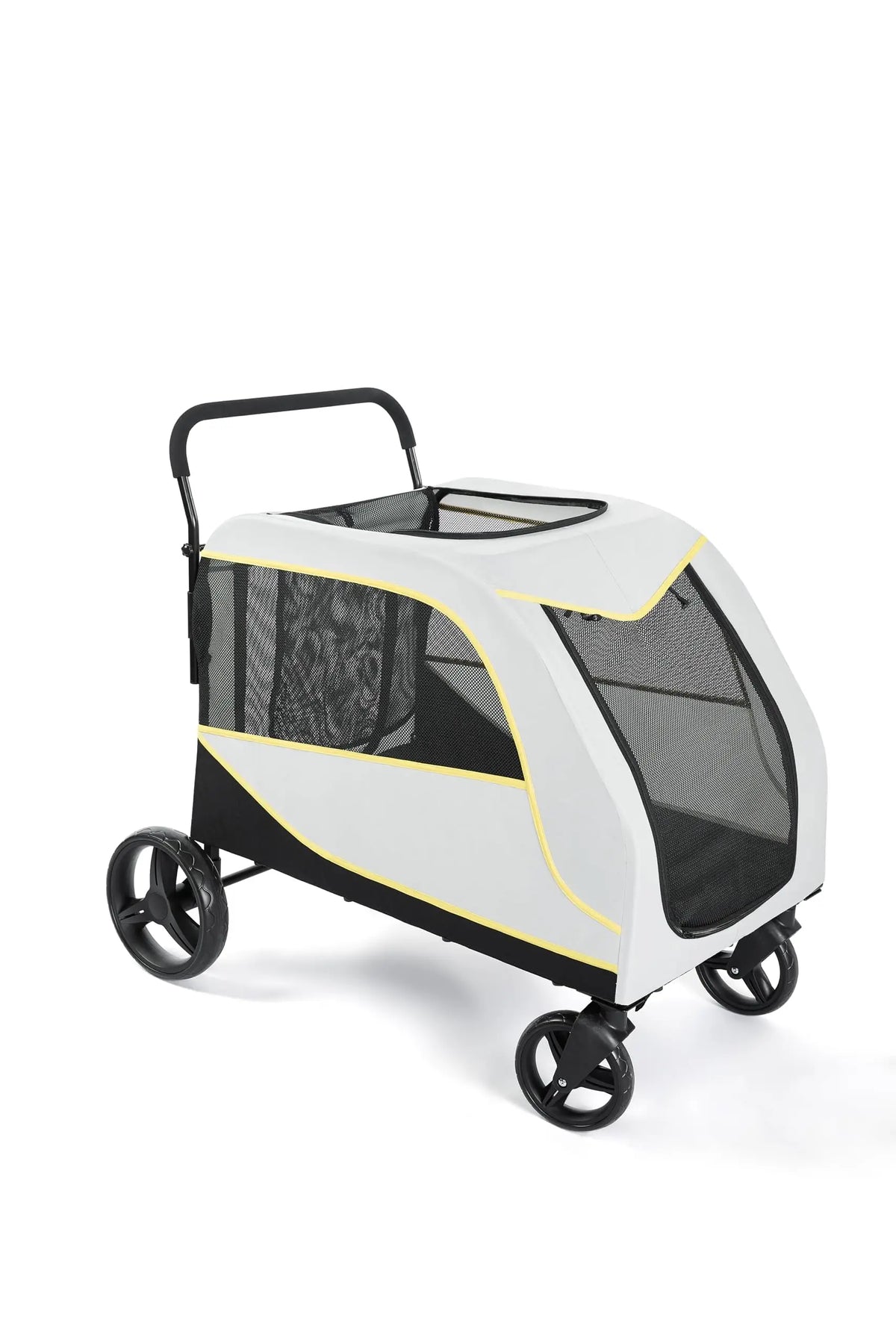 Foldable Dog Stroller With Breathable Mesh Outdoor Pet Carrier