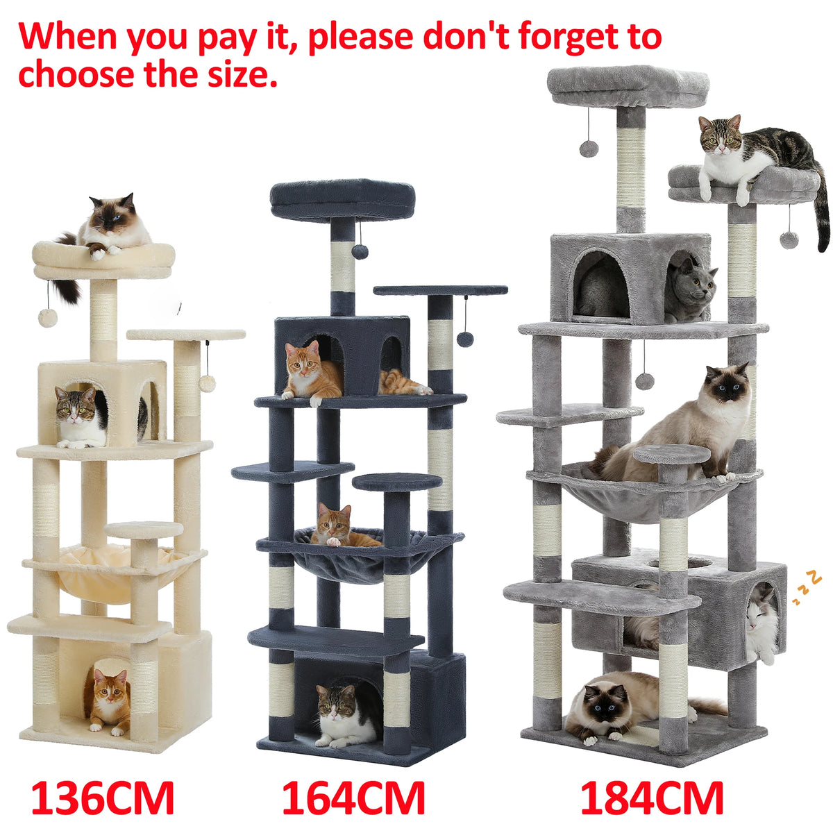 PAWZ Road Cat Tree With Scratching Posts Hammocks And Condos