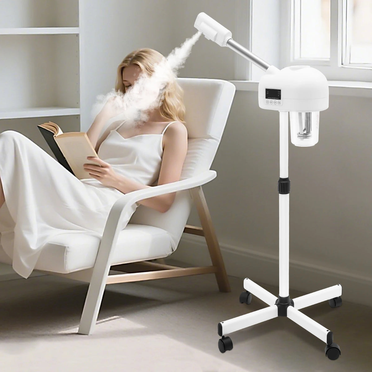 Bymaocar Adjustable Facial Steamer Ozone Steam Machine For Spa Skincare