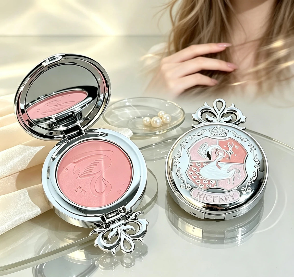Swan Ballet 9‑Piece Makeup Gift Set for Women & Beginner Students, All‑in‑One Cosmetic Kit: Eyeshadow, Pressed Powder, Lipstick, Blush. Perfect Gift for Birthday, Valentine’s Day, Halloween, Exquisite Party Present