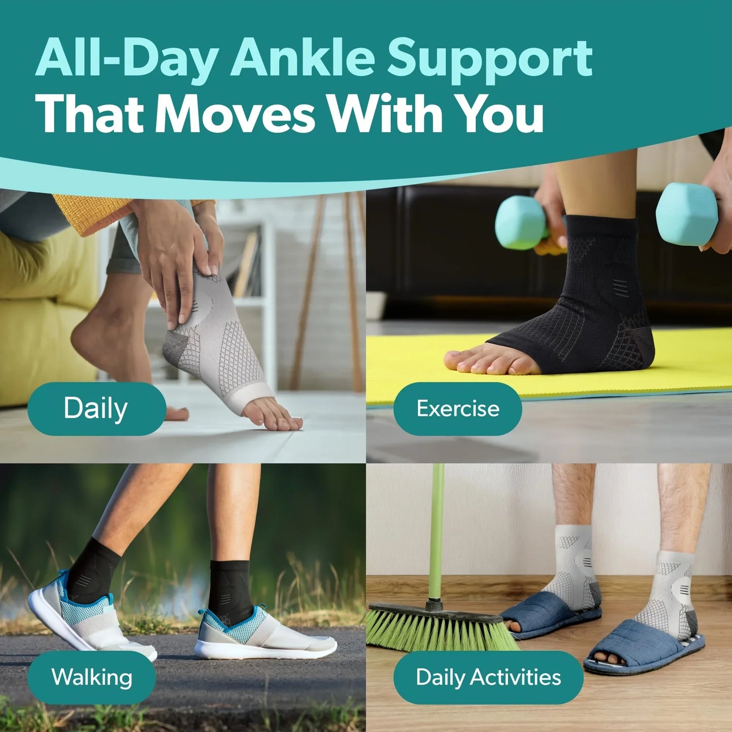 Ankle Compression Socks Open Toe With Arch Support Neuropathy